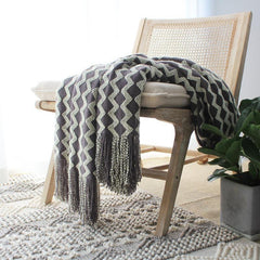 Lofaris Knitted Blanket Jacquard Warp-Knitted Decorative