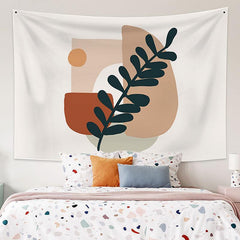 Lofaris Leaves Abstract Geometric Room Decoration Wall Tapestry