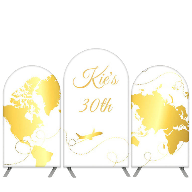 Lofaris Let The Adventure Begin Birthday Arch Backdrop Kit