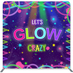 Lofaris Lets Glow Crazy Double-Sided Backdrop for Birthday