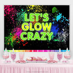 Lofaris Lets Glow Crazy Graffiti Splash Paint Party Backdrop