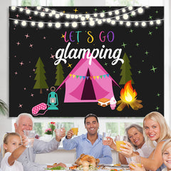 Lofaris Lets Go Glamping Moon night Star Birthday Backdrop