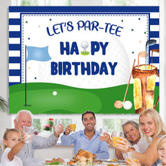 Lofaris Lets Partee Golf Theme Happy Birthday Backdrop