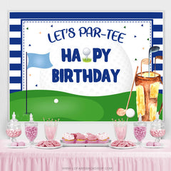 Lofaris Lets Partee Golf Theme Happy Birthday Backdrop