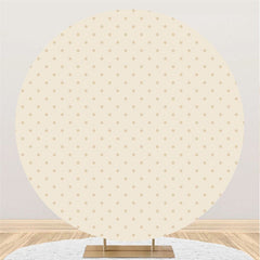 Lofaris Light Brown Spot Round Happy Birthday Party Backdrop