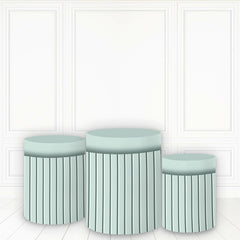 Lofaris Light Cyan Cake Table Cover Printed Fabric Pillar