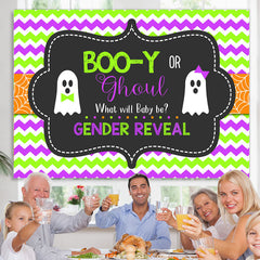 Lofaris Little Boo What Will Baby Be Gender Reveal Backdrop