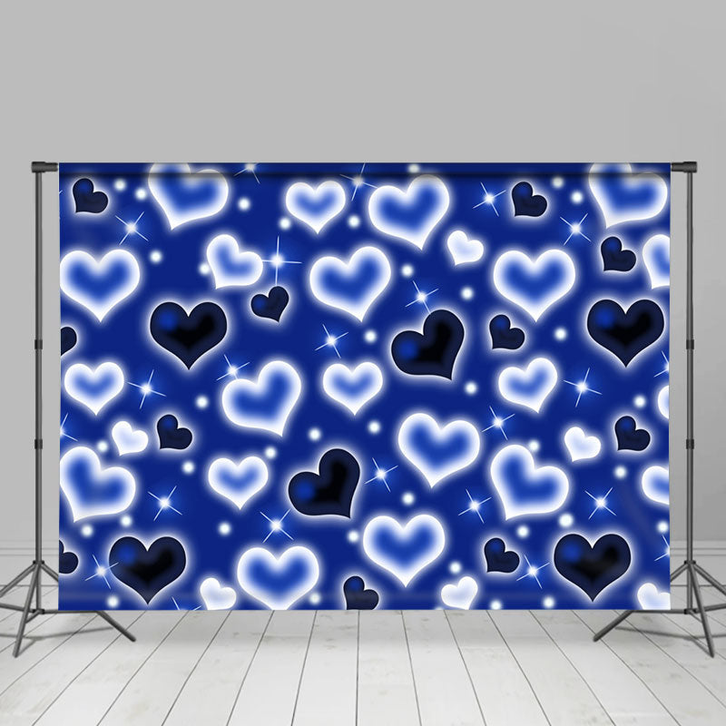 Lofaris Little Heart Blue Thanksgiving Day Holiday Backdrop