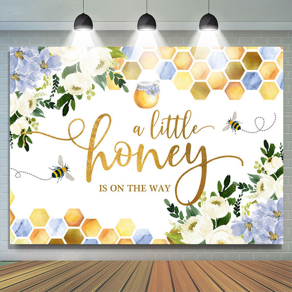 Lofaris What Will Our Honey Bee Round Baby Shower Backdrop | Baby Shower Backdrop Ideas | Baby Shower Arch Backdrop | Round Backdrop Cover DIY