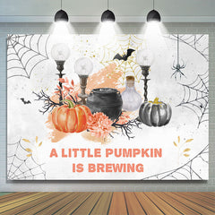 Lofaris Little Pumpkin Is Brewing Halloween Baby Shower Backdrop