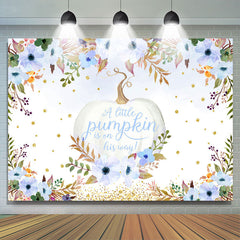 Lofaris Little Pumpkin On His Way Halloween Baby Shower Backdrop