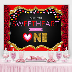 Lofaris Little Sweetheart Is Turning One Birthday Backdrop