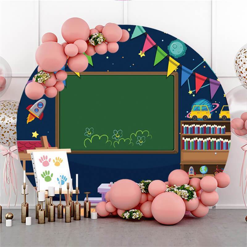 Lofaris Lovely And Round Class Welcome Back To School Backdrop