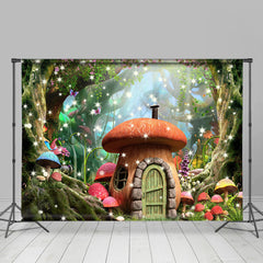 Lofaris Magic Mushroom Wonderland Forest Spring Backdrop