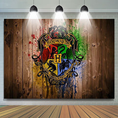 Lofaris Magic School Wood Photography Boy Birthday Party Backdrop