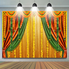 Lofaris Marigold streamer Indian Macrame Wedding Backdrop