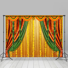 Lofaris Marigold streamer Indian Macrame Wedding Backdrop