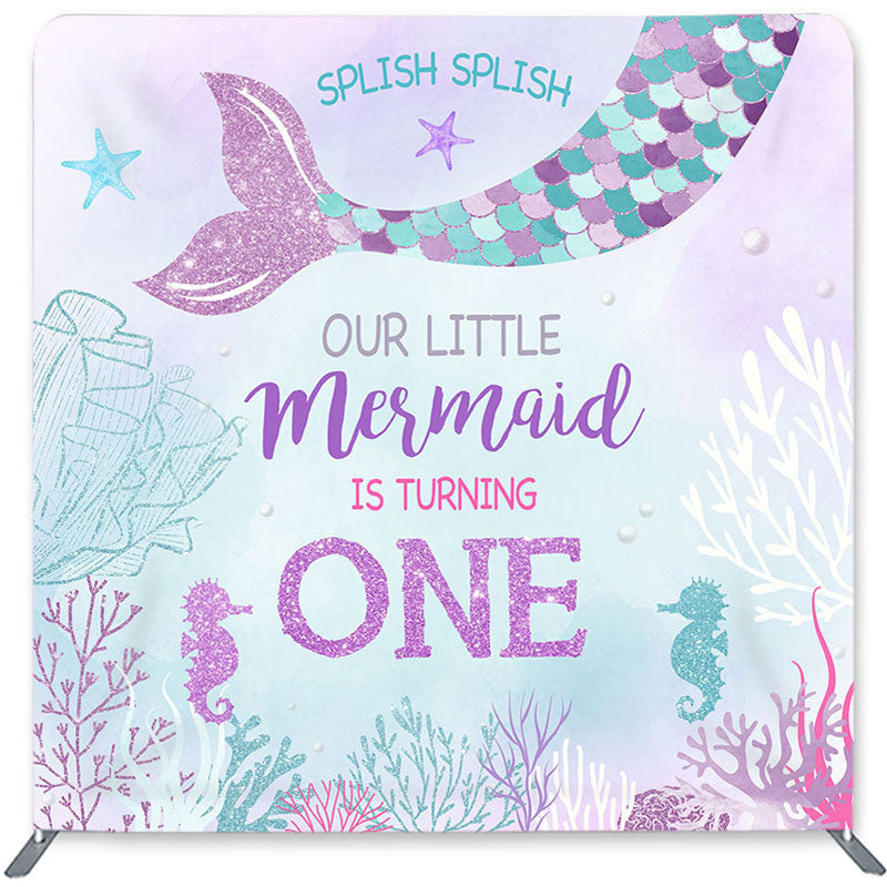 Lofaris Mermaid Is Turning One Double-Sided Backdrop for Birthday