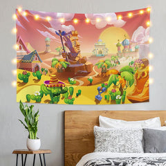 Lofaris Mexican Easter Cartoon Architecture Custom Tapestry