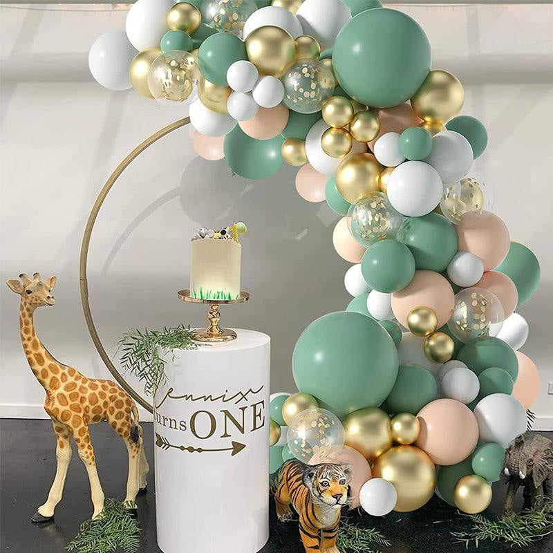 Lofaris Mint Green 117 Pack Balloon Arch Kit | DIY Party Decorations - White | Gold