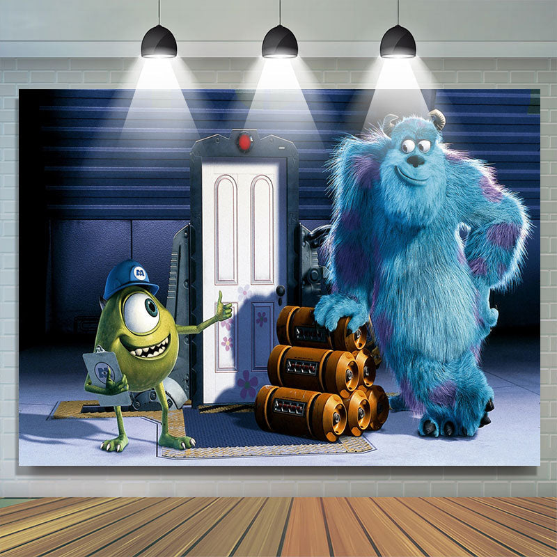 Lofaris Monsters Friend Workers Birthday Party Backdrop