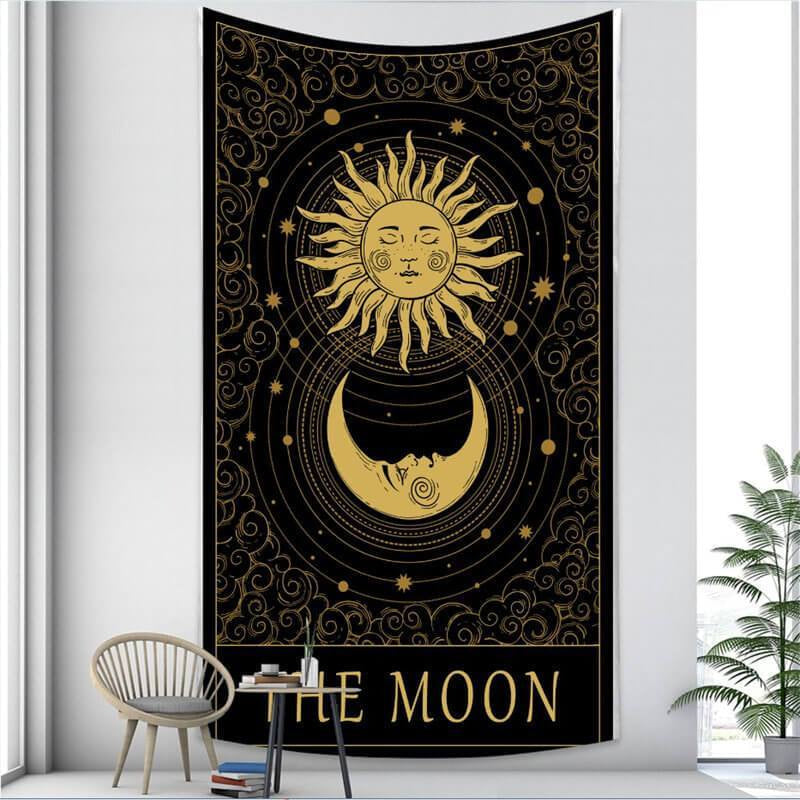 Lofaris Moon Sun Divination Mandala Art Decor Wall Tapestry