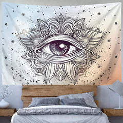 Lofaris Mysterious Eyes Bohemian Novelty Trippy Wall Tapestry