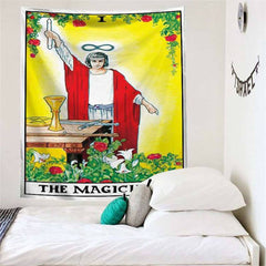 Lofaris Mysterious Man Floral Fairytale Still Life Wall Tapestry