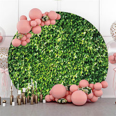 Lofaris Natural Leaves Wedding Custom Round Backdrop Theme