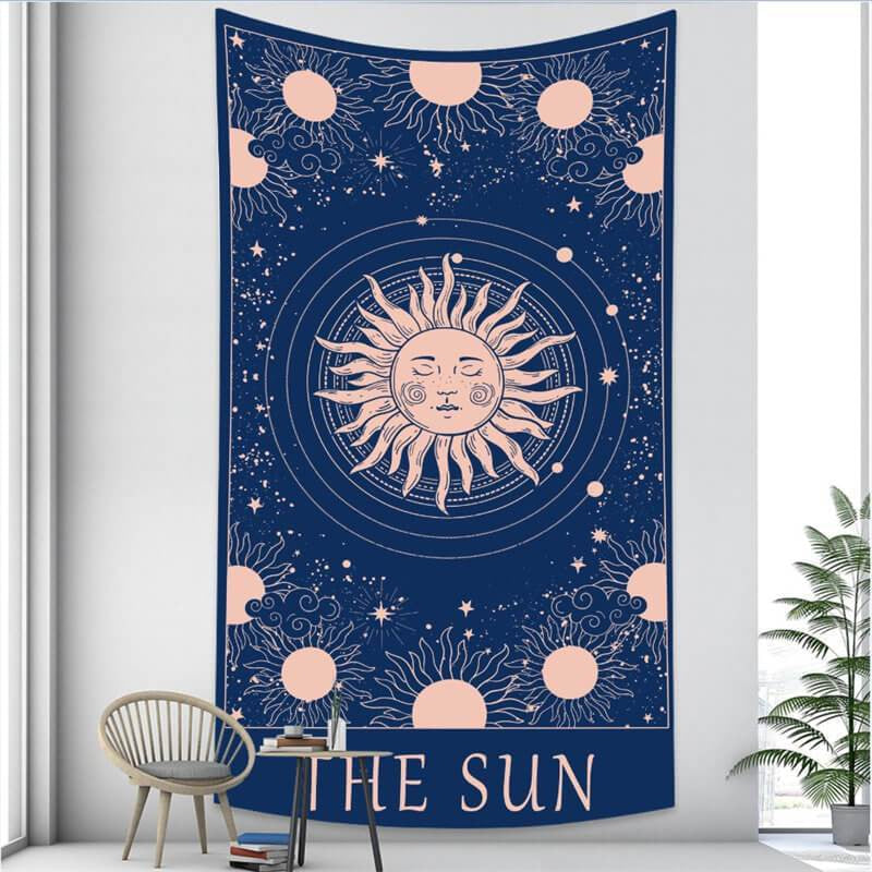 Lofaris Navy Art Decor Divination Mandala Pattern Wall Tapestry