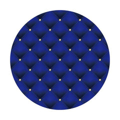 Lofaris Navy Blue Gold Dot Circle Happy Birthday Backdrop