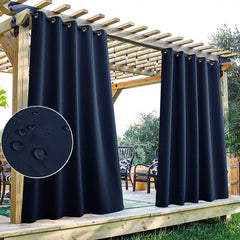 Lofaris Navy Blue Waterproof Grommet Top Outdoor for Front Porch