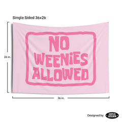 Lofaris No Weenies Allowed Light Pink Girl Wall Tapestry