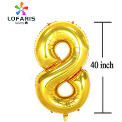 Lofaris Number 18 Balloons Gold 40 Inch Birthday Anniversary Events Decorations