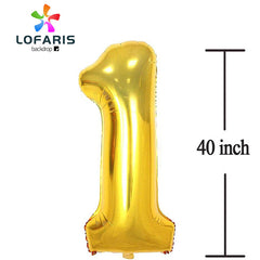 Lofaris Number 18 Balloons Gold 40 Inch Birthday Anniversary Events Decorations