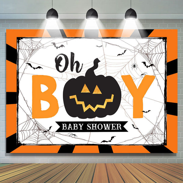 Boys Halloween Baby Shower Invitations