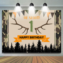 Lofaris Oh Shoot Jungle Forest Happy 1st Birthday Backdrop