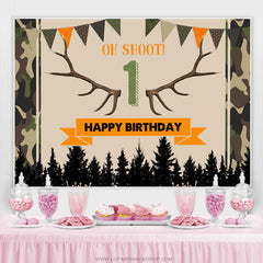 Lofaris Oh Shoot Jungle Forest Happy 1st Birthday Backdrop