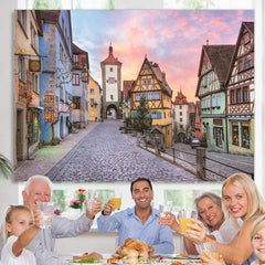 Lofaris Oktoberfest Bavarian Party German Town Street Holiday Backdrop