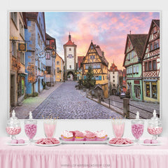 Lofaris Oktoberfest Bavarian Party German Town Street Holiday Backdrop