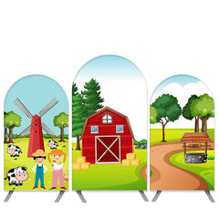 Lofaris Old McDonald Farm Theme Animals Arch Backdrop Kit for Party