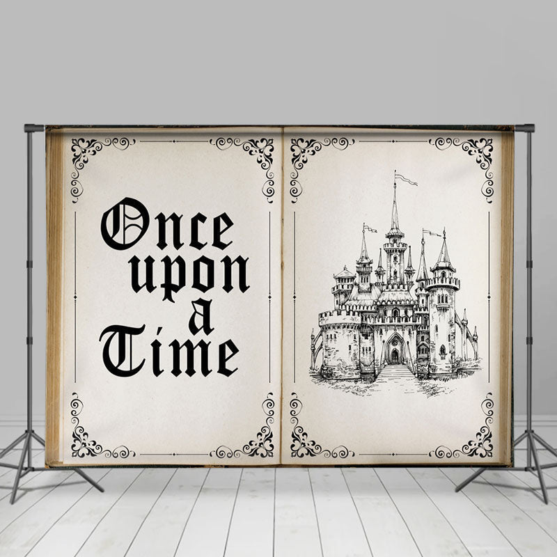 Lofaris Once Upon A Time Black Castle Fairy Halloween Backdrop