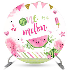 Lofaris One In A Melon Summer Round Happy Birthday Backdrop