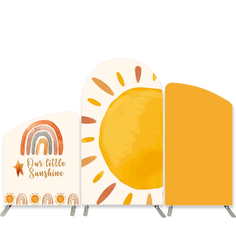 Lofaris Orange Sunshine Theme Happy Birthday Arch Backdrop Kit