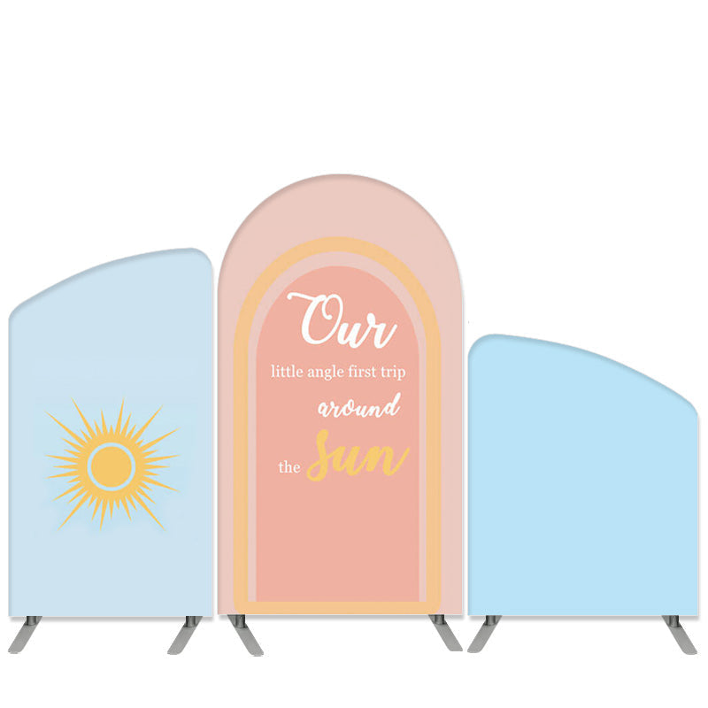 Lofaris Our Little Angle Turning One Birthday Arch Backdrop Kit