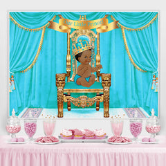 Lofaris Our Little Prince Bule Gorgeous Baby Shower Backdrop