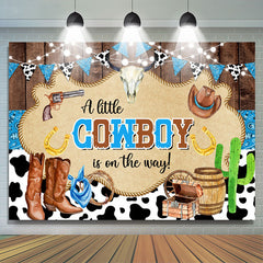 Lofaris Pasture Cowboy Bunting Goat Baby Shower Backdrop