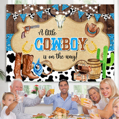 Lofaris Pasture Cowboy Bunting Goat Baby Shower Backdrop