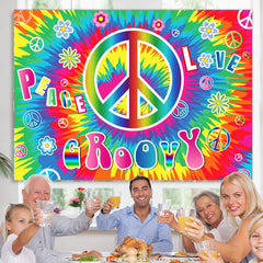 Lofaris Peace And Love Graffiti Grooyy Birthday Backdrop