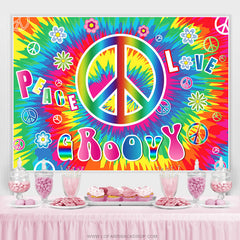 Lofaris Peace And Love Graffiti Grooyy Birthday Backdrop